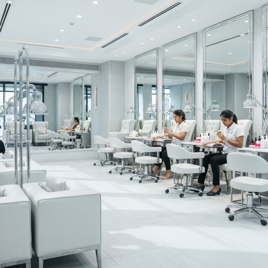 Beautiful nail salon interior